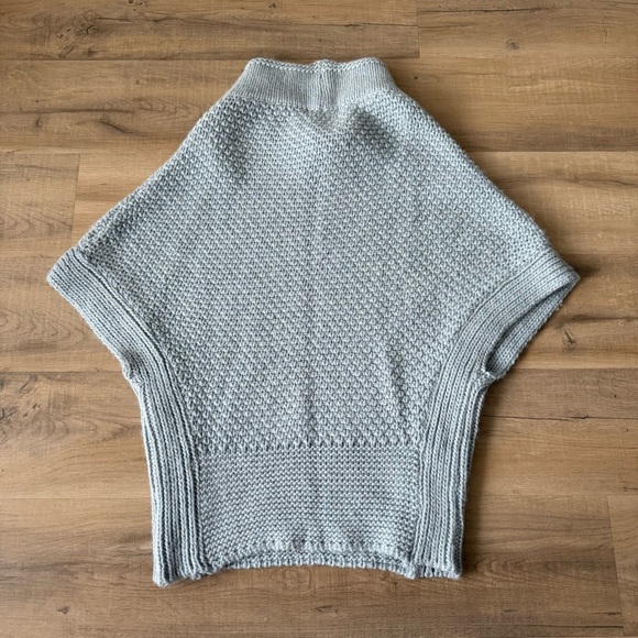 Elsamanda x Anthropologie blue grey alpaca wool poncho sweater - Small - Picture 3 of 4